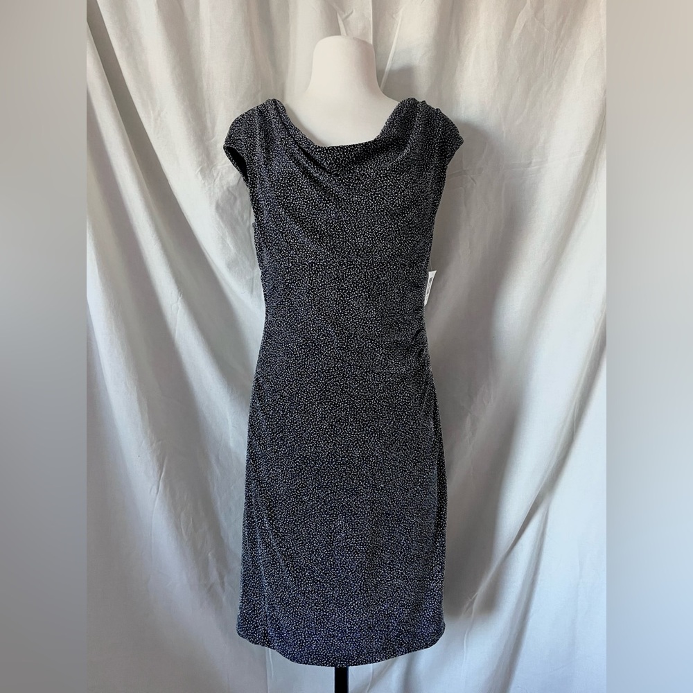 Anne Klein Little Black Dress w/Silver Sparkle sz 6